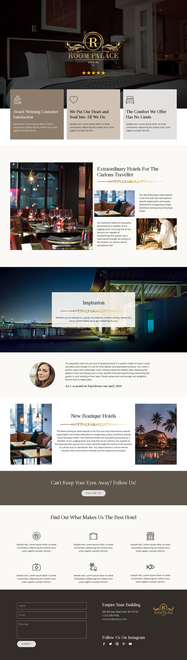 Unforgettable travel Homepage Design