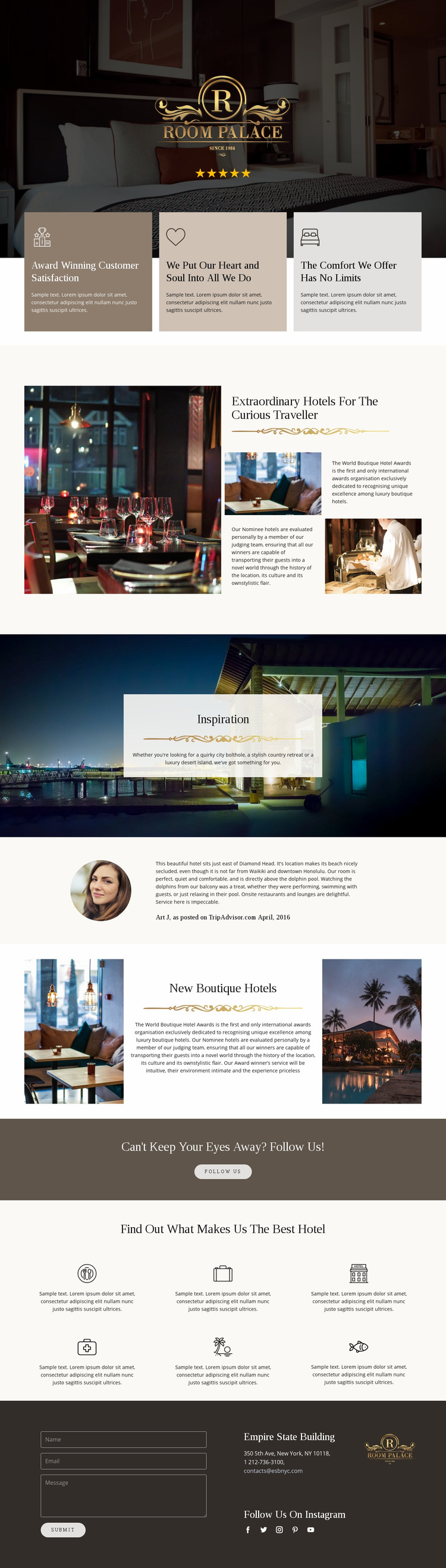 Unforgettable travel Web Page Design