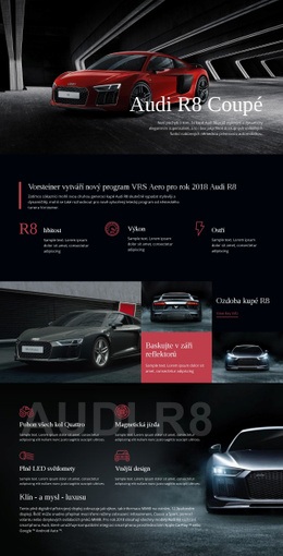 Programové Auto Audi Aero Jednostránkový Web