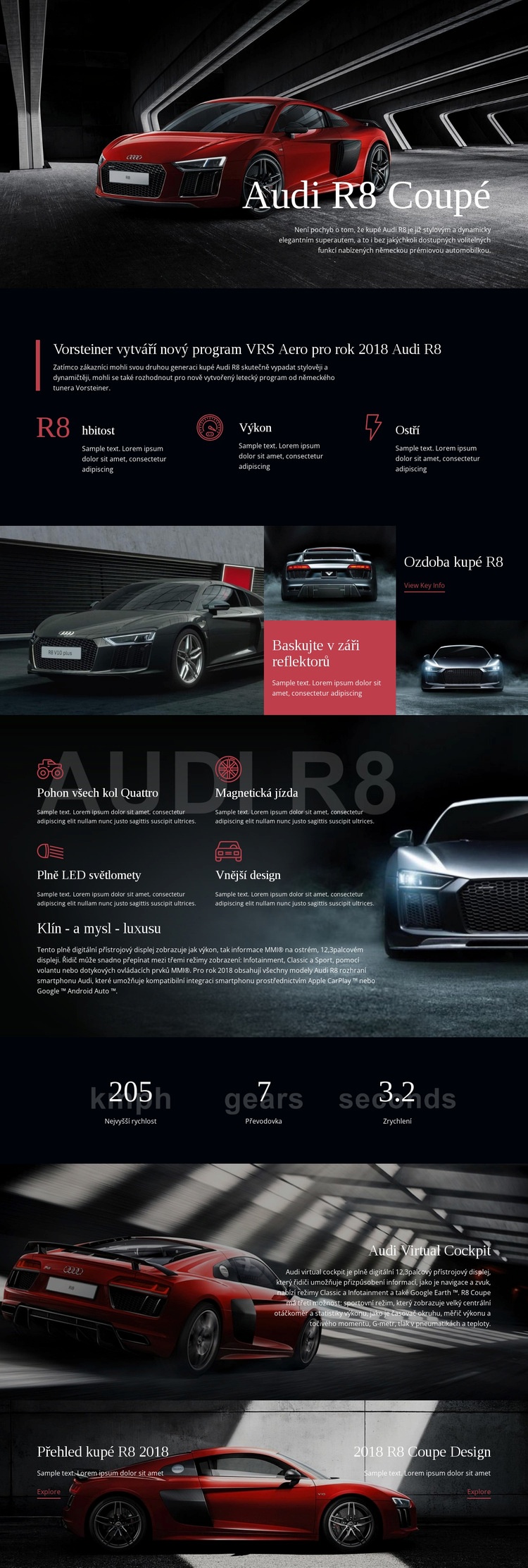 Programové auto Audi aero Webový design
