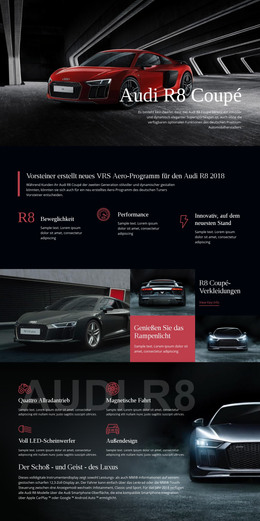 Audi Aero Programm Auto – Vorlage Für Website-Builder