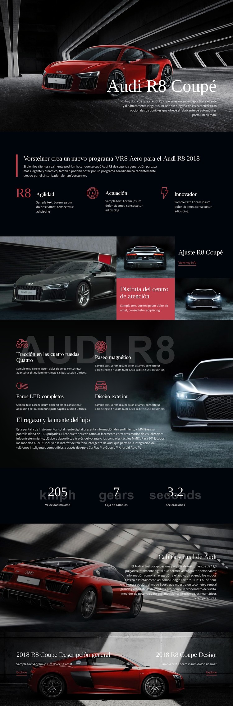 Coche Audi aero program Plantilla CSS
