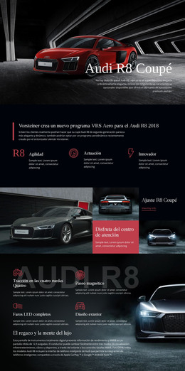 Coche Audi Aero Program: Plantilla De Página HTML