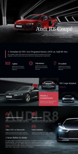 Audi Aero Program Autó Egyoldalas Webhely