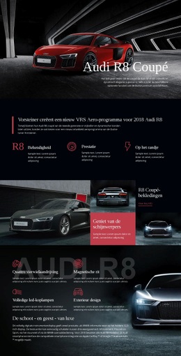 Audi Aero Programma-Auto Html5 Responsieve Sjabloon