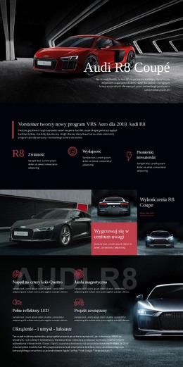 Samochód Audi Aero Program Witryna Html5