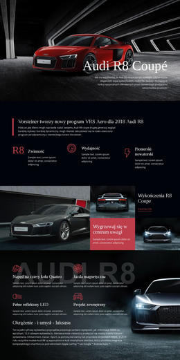Samochód Audi Aero Program - Szablon Strony HTML
