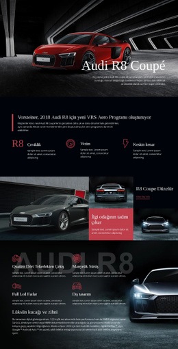 Audi Aero Program Arabası - Web Sitesi Şablonları