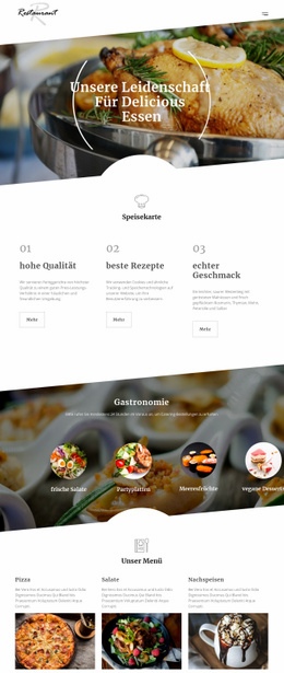 Rezepte Des Chefkochs - Benutzerdefiniertes Website-Modell