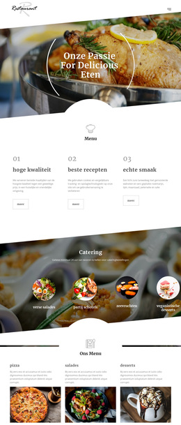 Recepten Van De Chef-Kok - Eenvoudig Websitesjabloon