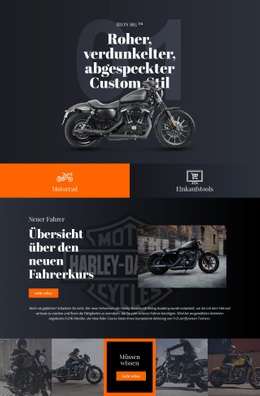 Harley Davidson – Website-Mockup-Vorlage