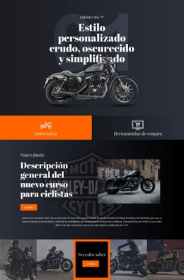 Harley Davidson: Plantilla HTML5 Adaptable