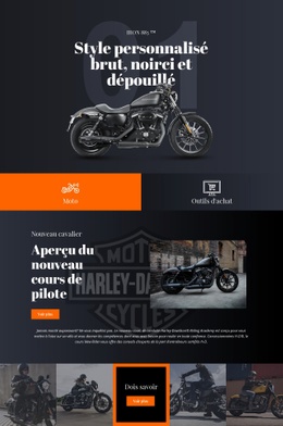 Page De Destination Premium Pour Harley Davidson