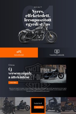 Harley Davidson - Egyszerű Webhelysablon