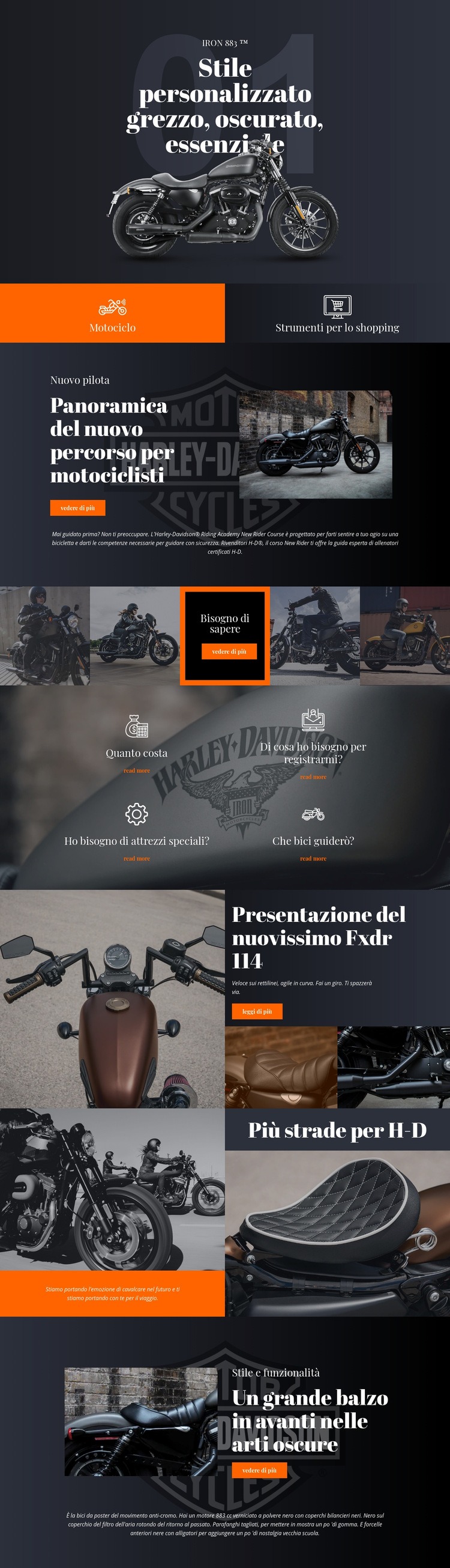 Harley Davidson Progettazione di siti web