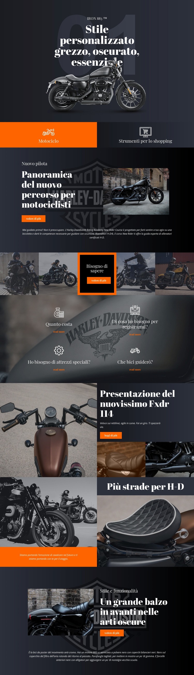 Harley Davidson Pagina di destinazione