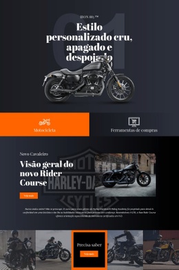 Harley Davidson Um Modelo De Página