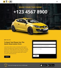 Responsive HTML5 For Fastest Taxi Cars