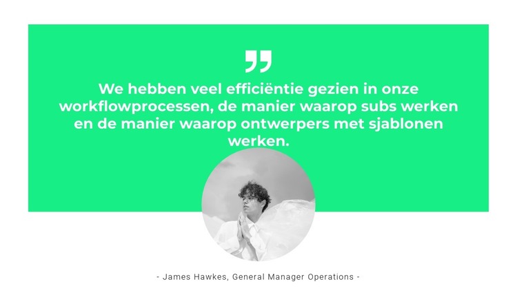 Onze medewerkers zeggen: HTML-sjabloon