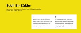Etkili Bir Eğitim - En Iyi HTML Şablonu