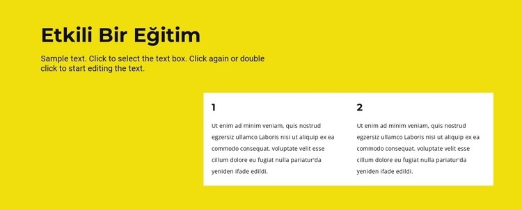 Etkili bir eğitim Html Web Sitesi Oluşturucu