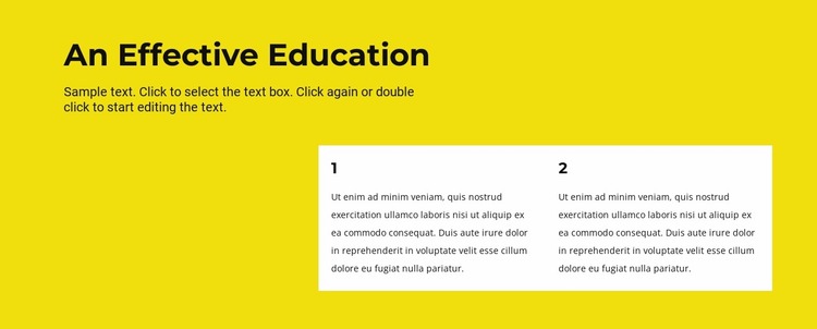 An effective education Website Mockup