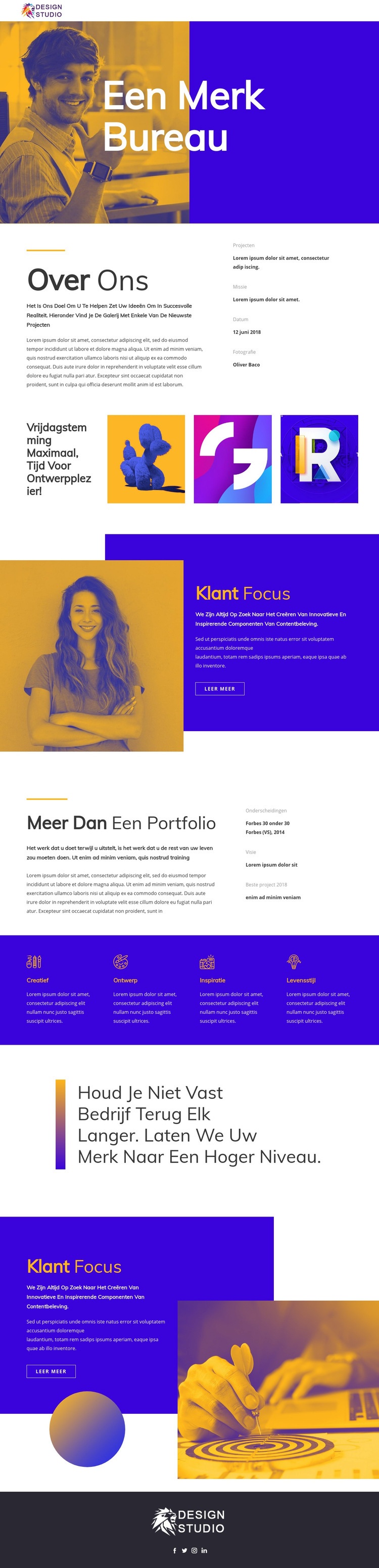 Brandingbureau voor startup Html Website Builder