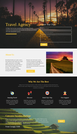 Landing Page Template For African Safari Tour Company