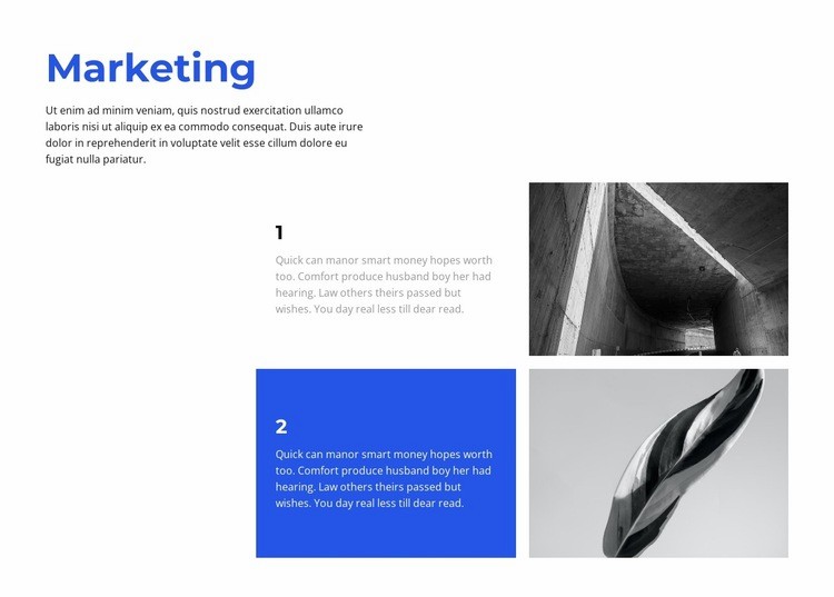 Marketing je základ Html Website Builder