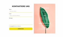 Formular Und Kontakte Auf Dem Foto – Moderne HTML5-Vorlage