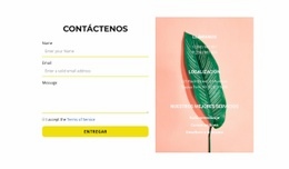 Diseño Del Sitio Para Formulario Y Contactos En La Foto.