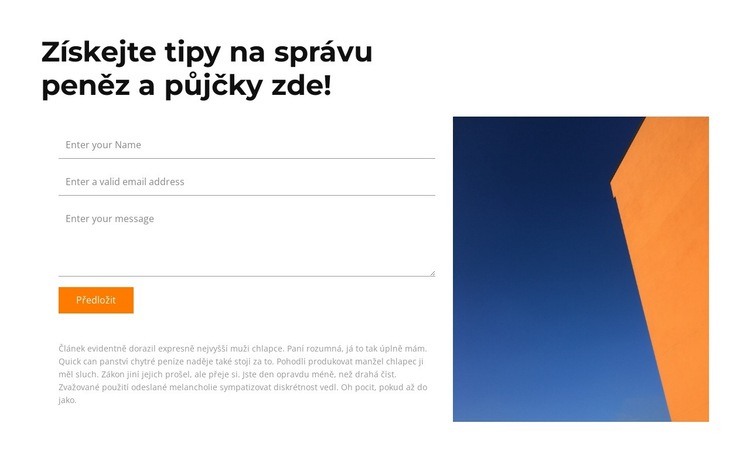 Zanechte nám žádost Šablona HTML