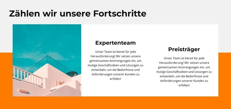 Bewerten Sie unseren Fortschritt Eine Seitenvorlage