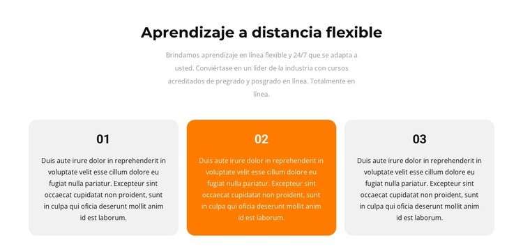 Tres textos diferentes Creador de sitios web HTML