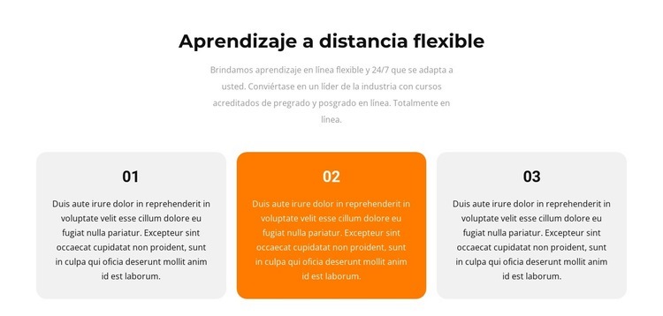 Tres textos diferentes Diseño de páginas web