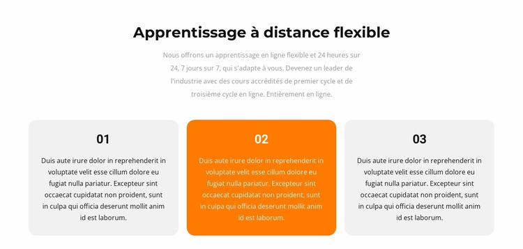 Trois textes différents Modèle Joomla