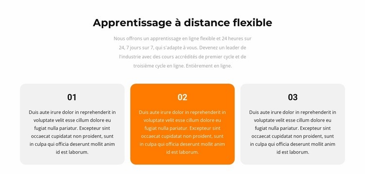 Trois textes différents Modèle