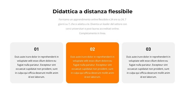 Tre testi diversi Costruttore di siti web HTML