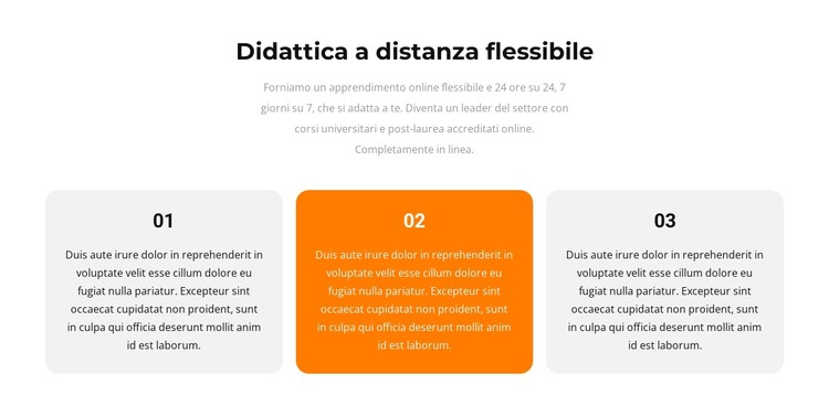 Tre testi diversi Modello CSS