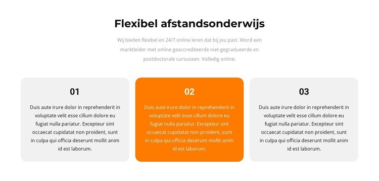 Drie verschillende teksten Sjabloon voor één pagina