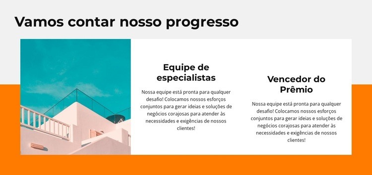 Avalie nosso progresso Modelo HTML5