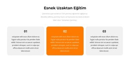 Üç Farklı Metin - Temel HTML Şablonu