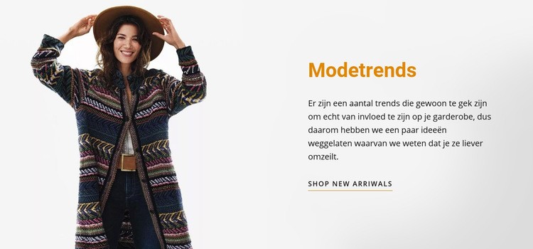 Nieuwste catwalk-stijlen Website ontwerp