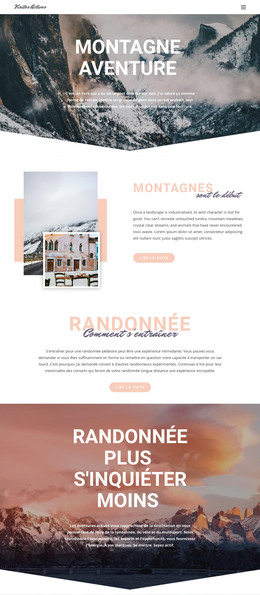 Page Web Pour Aventure En Montagne