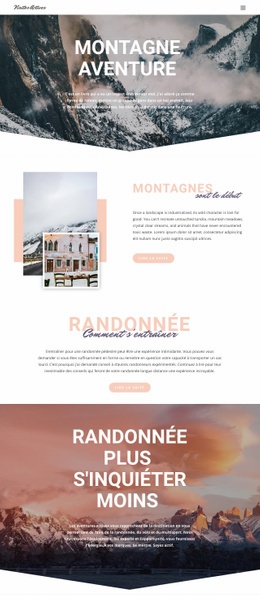 Aventure En Montagne - Modèle D'Une Page