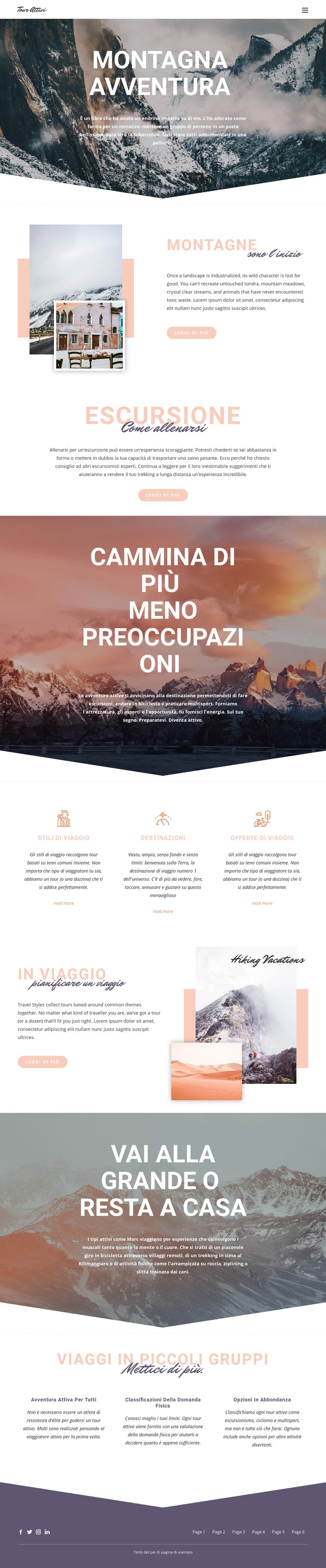 Avventura in montagna Modelli di Website Builder