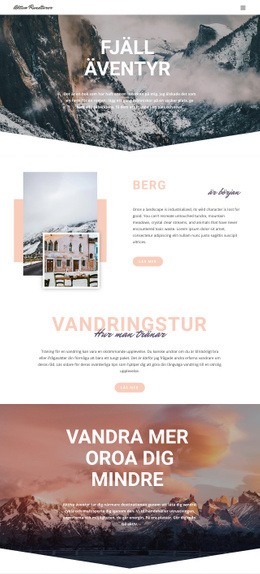 Mountain Adventure - Bästa Designen Av Webbplatsmall