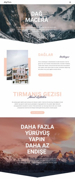 Dağ Macerası - Modern Web Sitesi Modeli