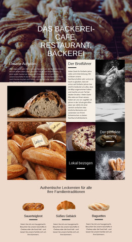 HTML-Seite Für Die Bäckerei