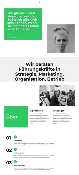 Besser Zusammenarbeiten - Kostenlose HTML-Vorlage